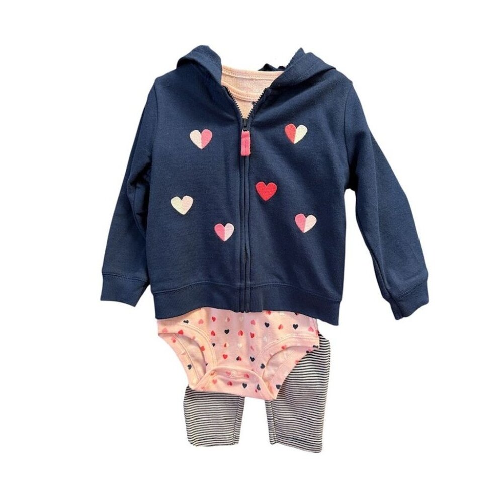Carter Girls 3-Piece Outfit Set  - 18 Mos